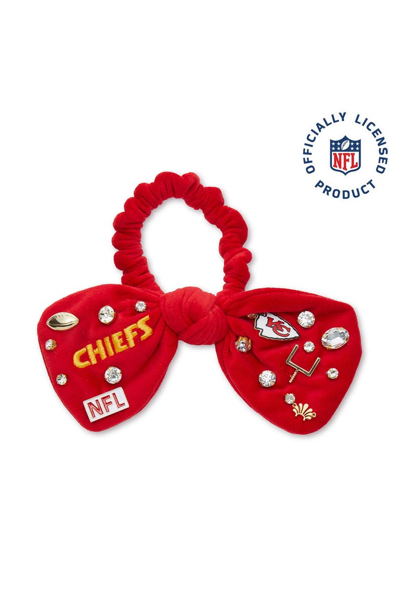 Lele Sadoughi Kansas City Chiefs Bow Scrunchie, Main, color, Chiefs Red 600