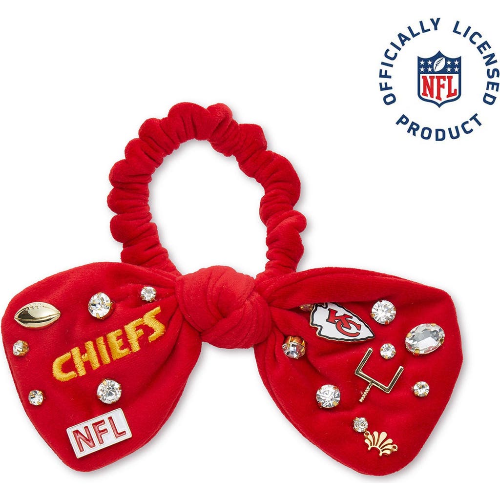 Lele Sadoughi Kansas City Chiefs Bow Scrunchie In Red