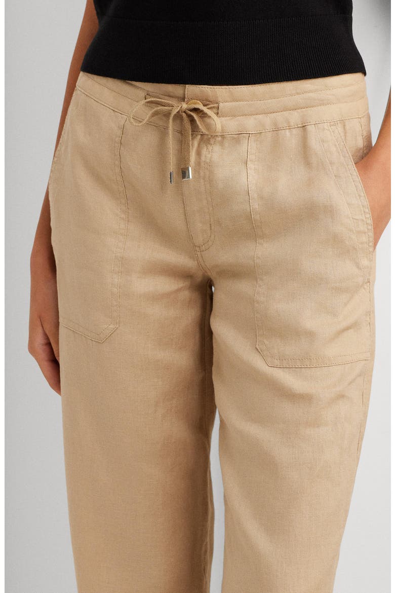 Wide Leg Linen Pants, Alternate, color, BIRCH BEIGE