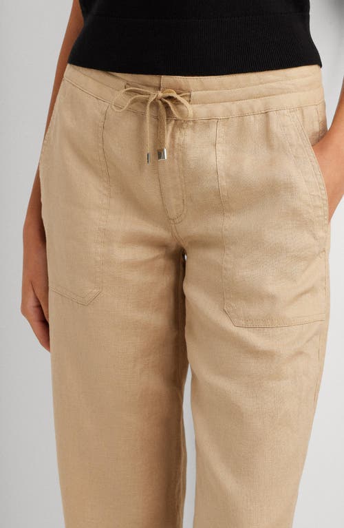 RALPH LAUREN LAUREN RALPH LAUREN WIDE LEG LINEN PANTS