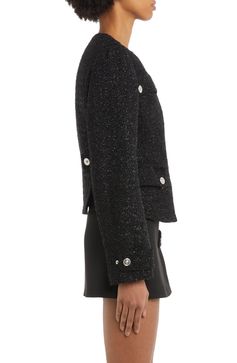 Versace Virgin Wool Blend Tweed Jacket, Alternate, color, 