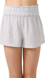 O'Neill Kids' Gabi Stripe Smocked Waist Shorts