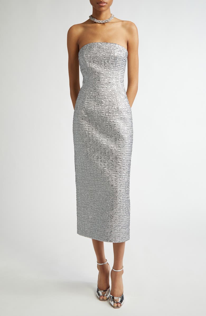 Emilia Wickstead LEILA STRAPLESS DRESS, Main, color, 