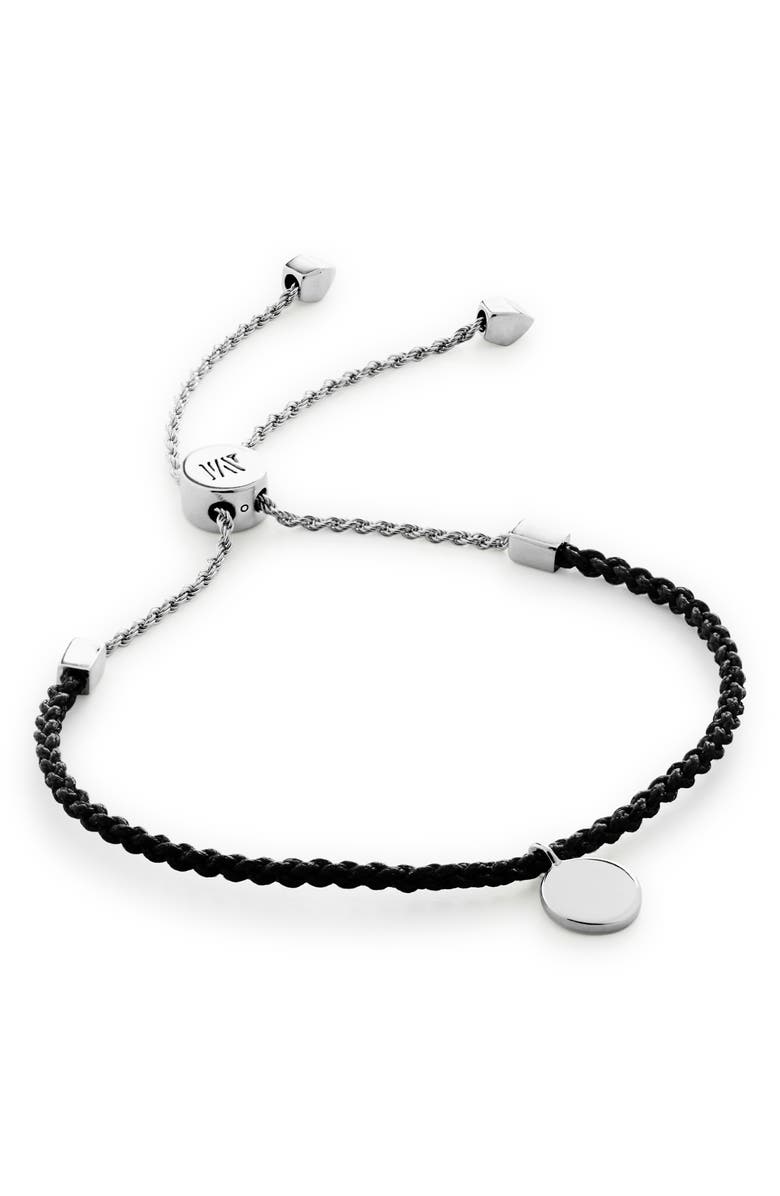 Monica Vinader Linear Disc Friendship Chain Bracelet, Main, color, Sterling Silver