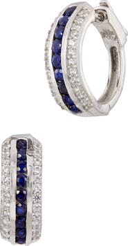 SAVVY CIE JEWELS Stone Hoop Earrings