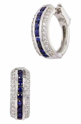 Stone Hoop Earrings
