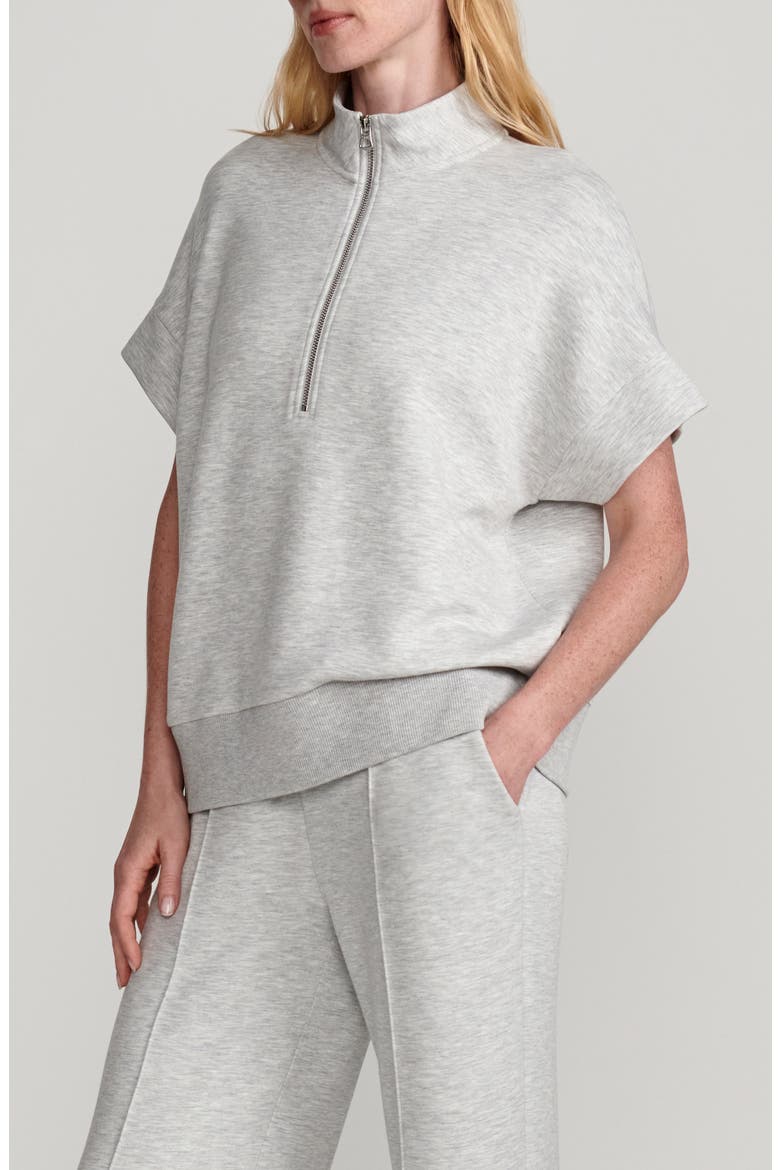 Ritchie Short Sleeve Half Zip, Alternate, color, LIGHT GREY MARL