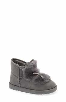 OLIVIA MILLER Kids' Faux Fur Lined Slipper Boot