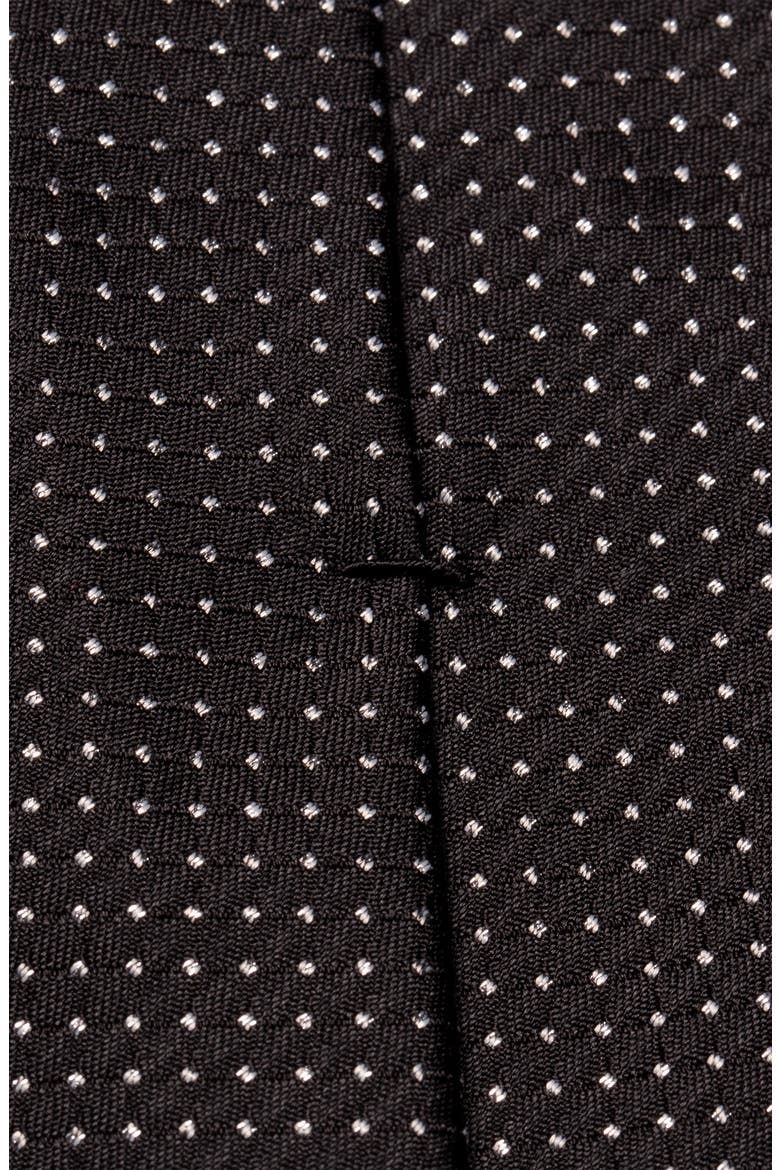 Pin Dot Silk Blend Tie, Alternate, color, BLACK