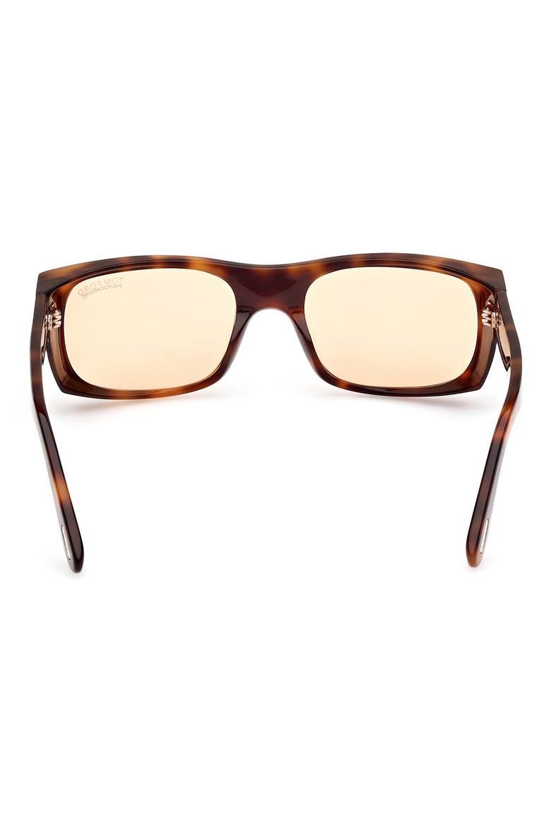 56mm Rectangle Sunglasses, Alternate, color, BLONDE HAVANA / BROWN