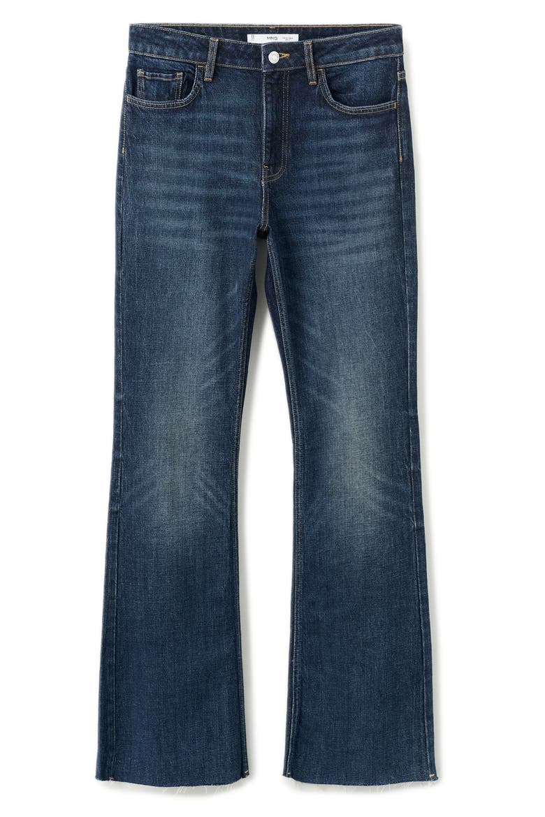 Fiona Mid Rise Flare Jeans, Alternate, color, DARK BLUE