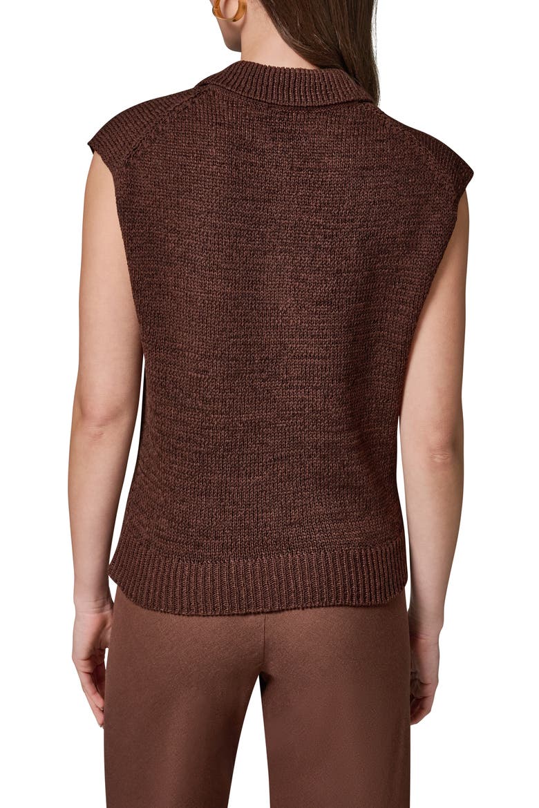 Sleeveless Polo Sweater, Alternate, color, CANYON