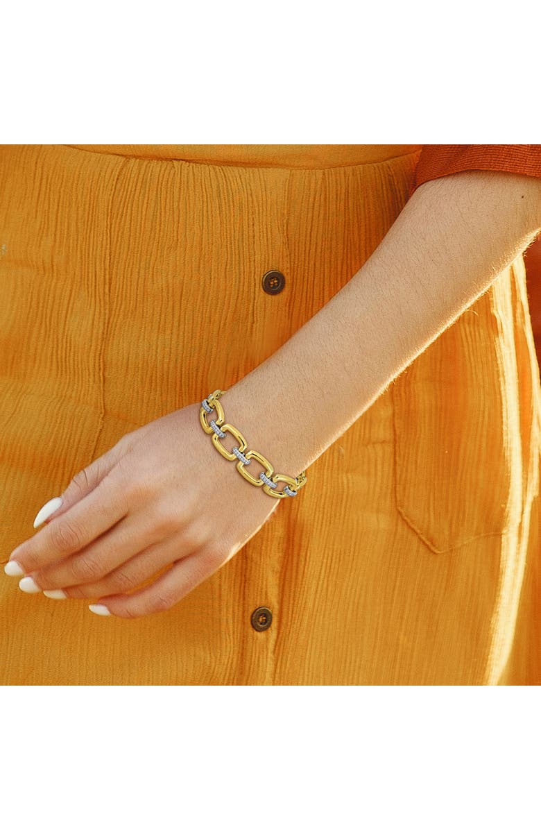 Julianna B. 4/5 CTW Diamond Square Link Bracelet 14k Gold, Alternate, color, 14K Gold