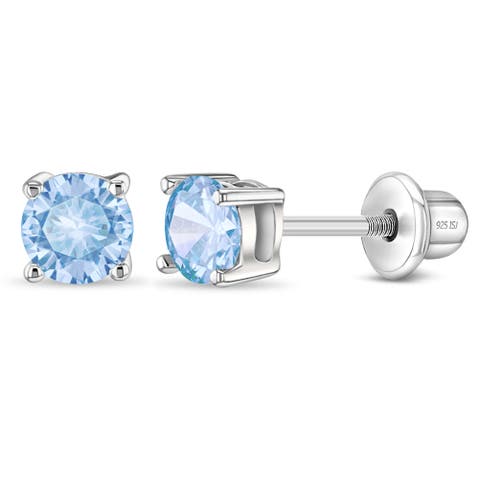 Classic Round Solitaire Earrings