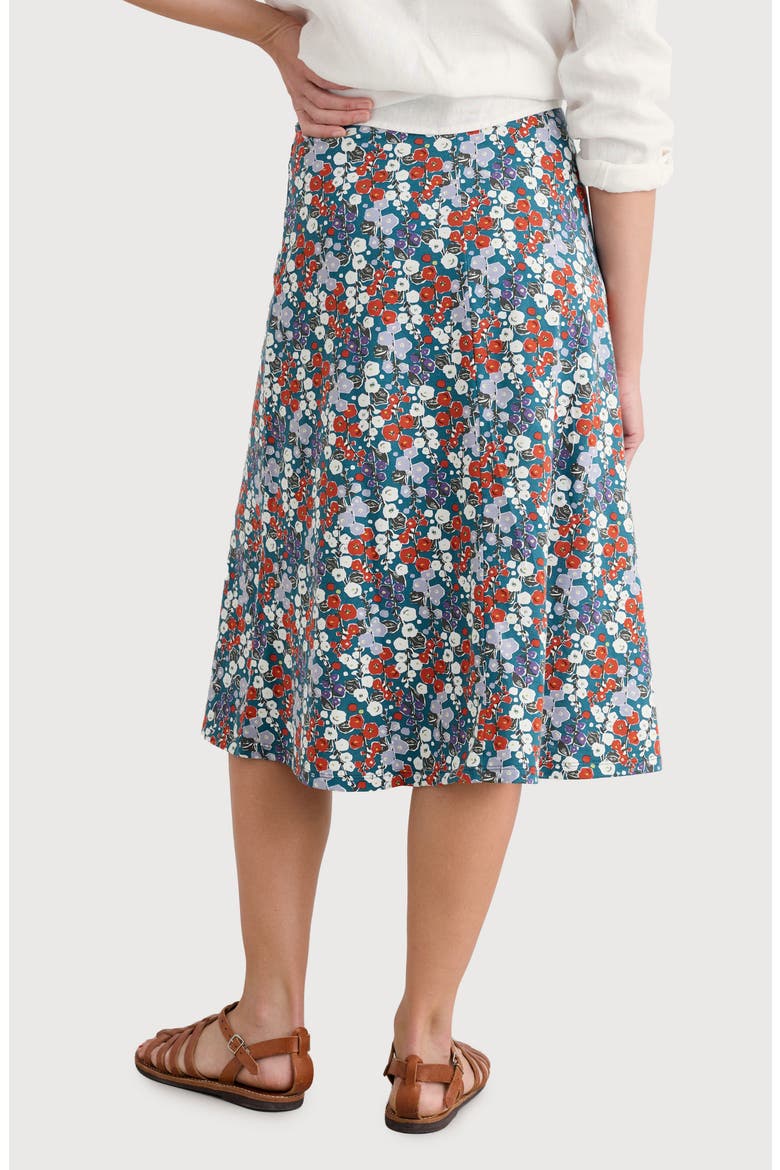 Rose Floral A-Line Skirt, Alternate, color, WILD HOLLYHOCK DARK DRIFT