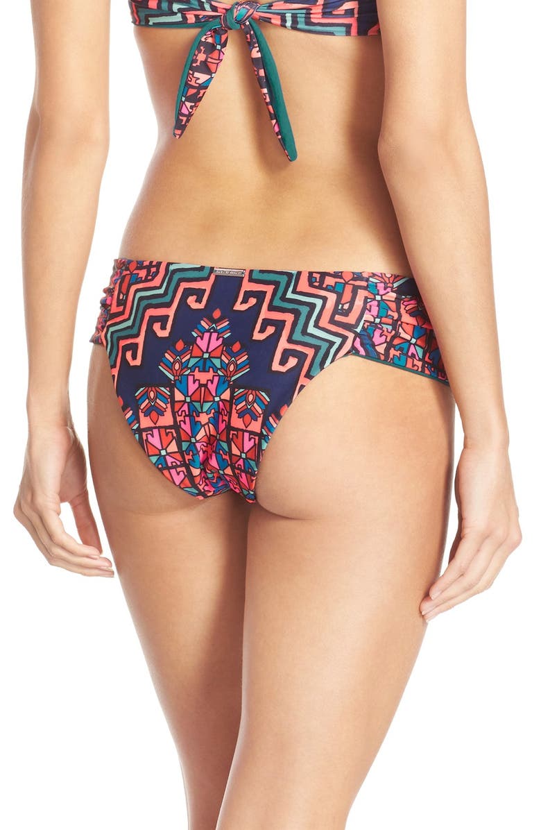 Mara Hoffman Ruched Cheeky Bikini Bottoms, Main, color, 