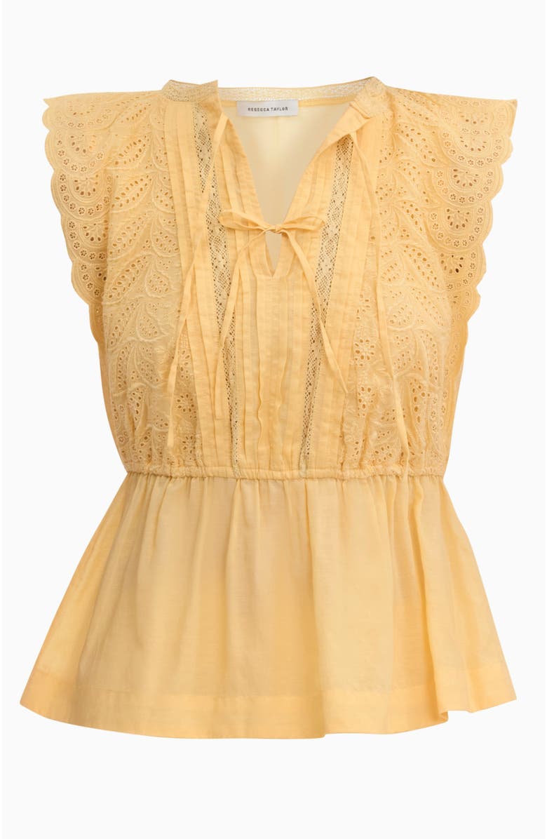 Rebecca Taylor Sabine Top, Alternate, color, Daisy Yellow