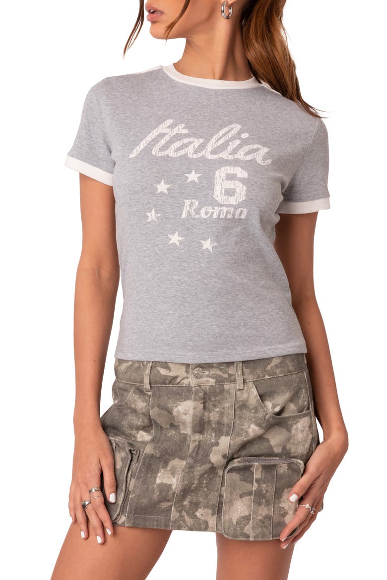 Kyle Athletic Ringer Cotton Graphic T-Shirt, Main, color, GRAY-MELANGE