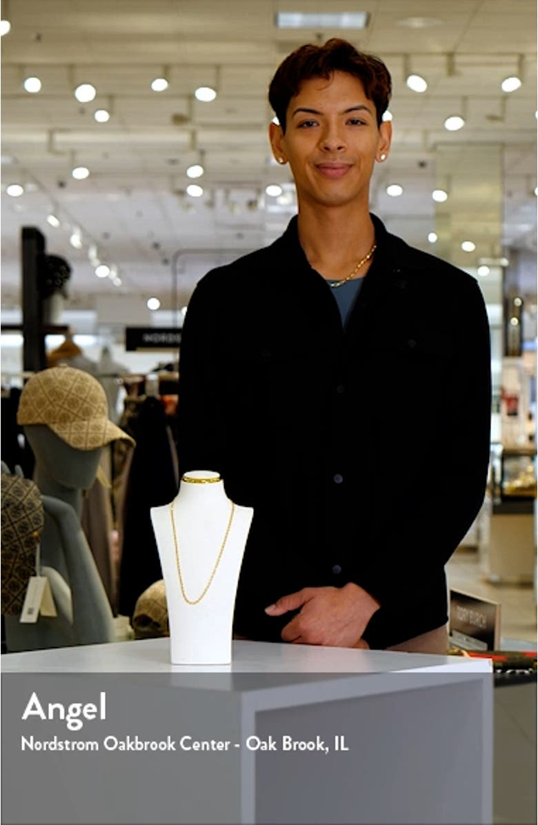 14K Gold Etched Chain Necklace, sales video thumbnail