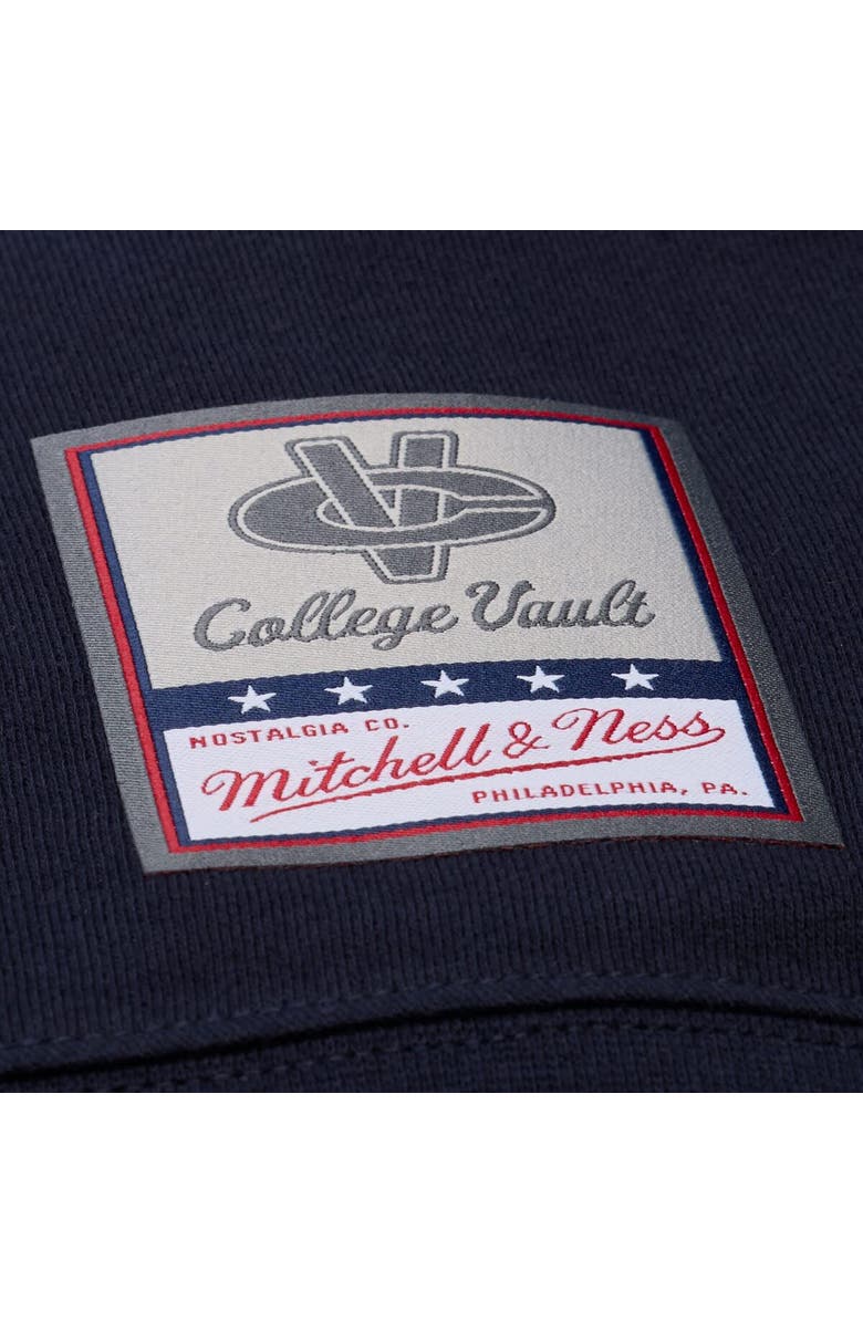 Mitchell & Ness Men's Mitchell & Ness  Navy Michigan Wolverines Half Time Fleece Crewneck Sweatshirt, Alternate, color, Navy