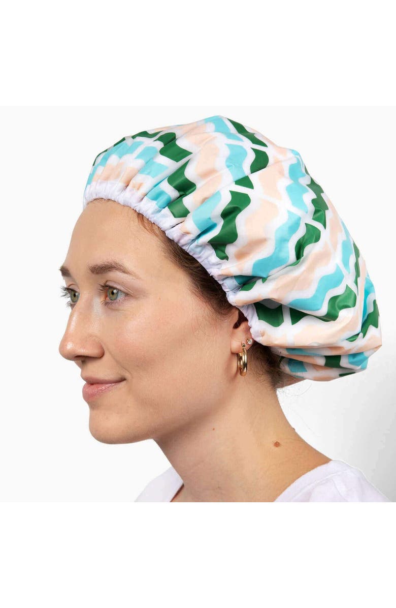 SWAIR Shower Cap, Alternate, color, White Multi