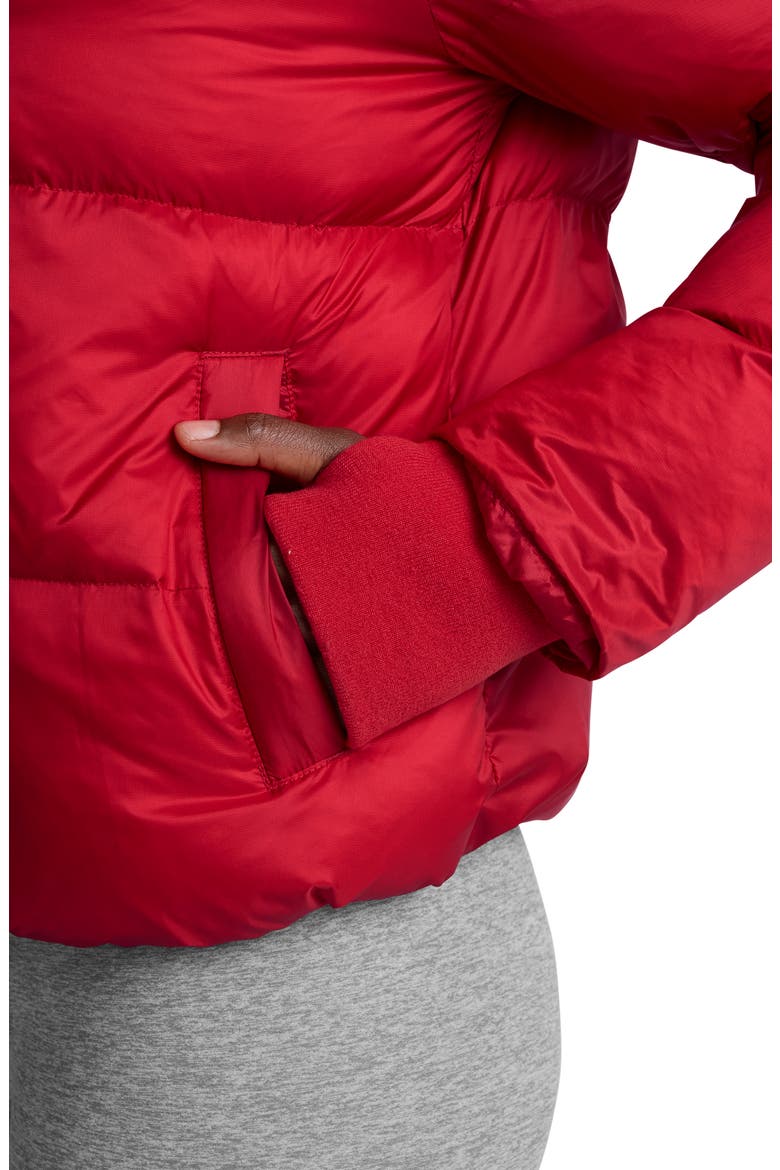 Big Cozy Puffer Hooded Jacket, Alternate, color, HOLLY RED