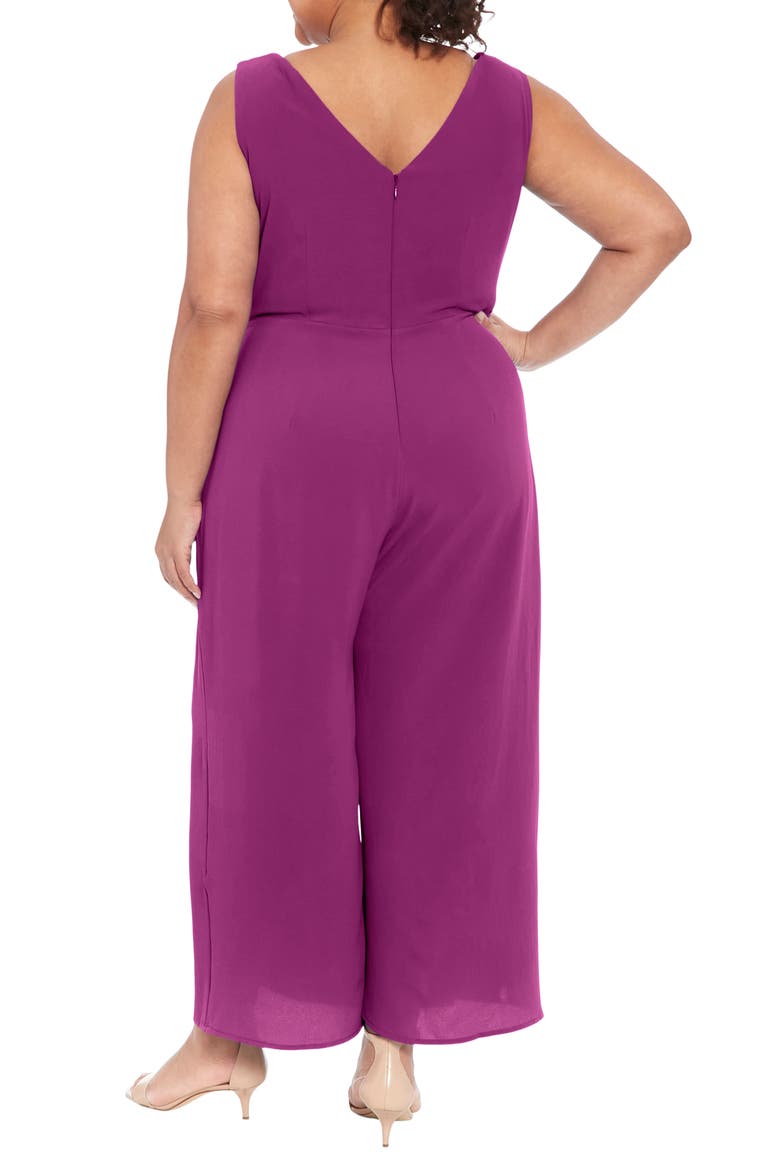 Sleeveless Faux Wrap Jumpsuit, Alternate, color, PLUM CASPIA