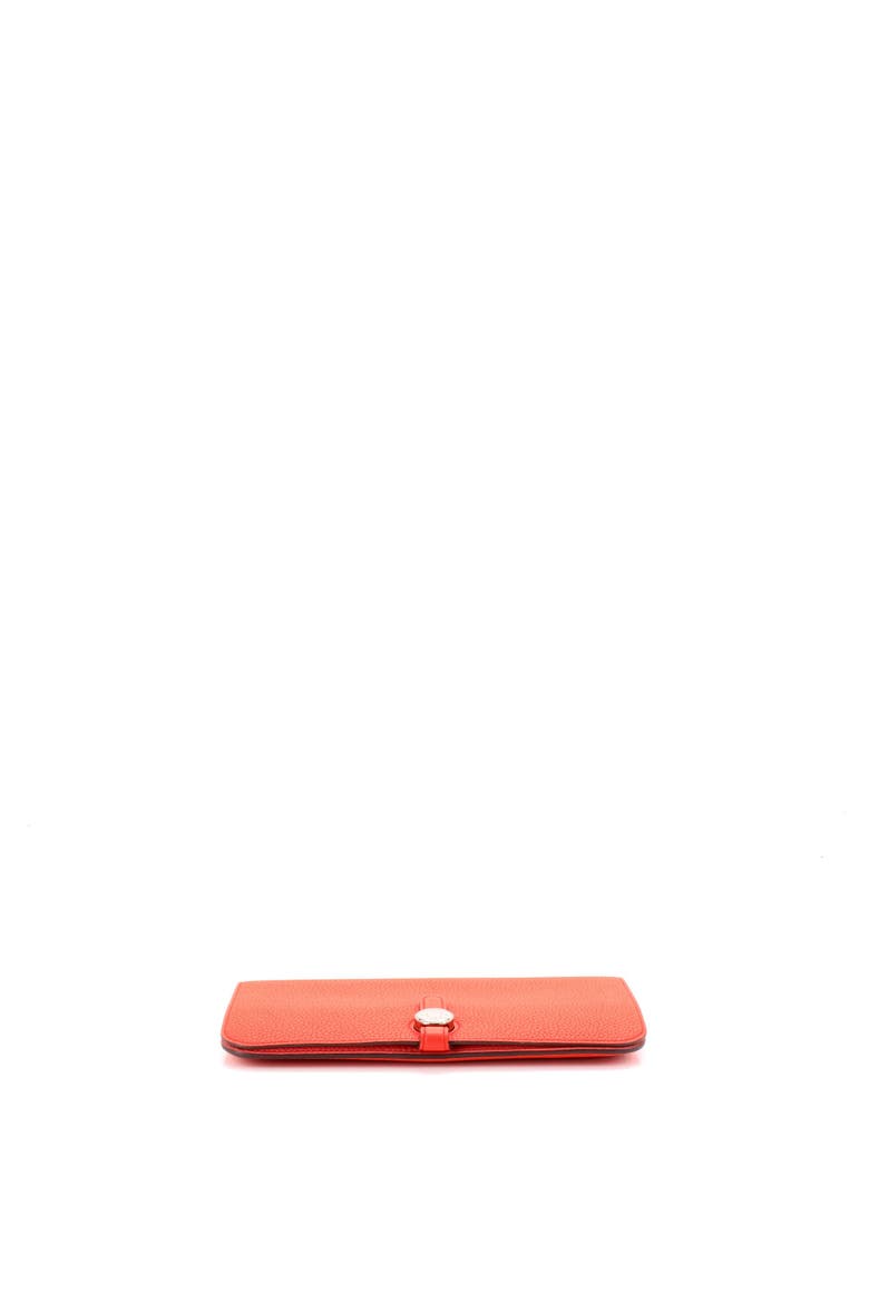 Dogon Recto Verso Wallet Leather, Alternate, color, Orange Poppy