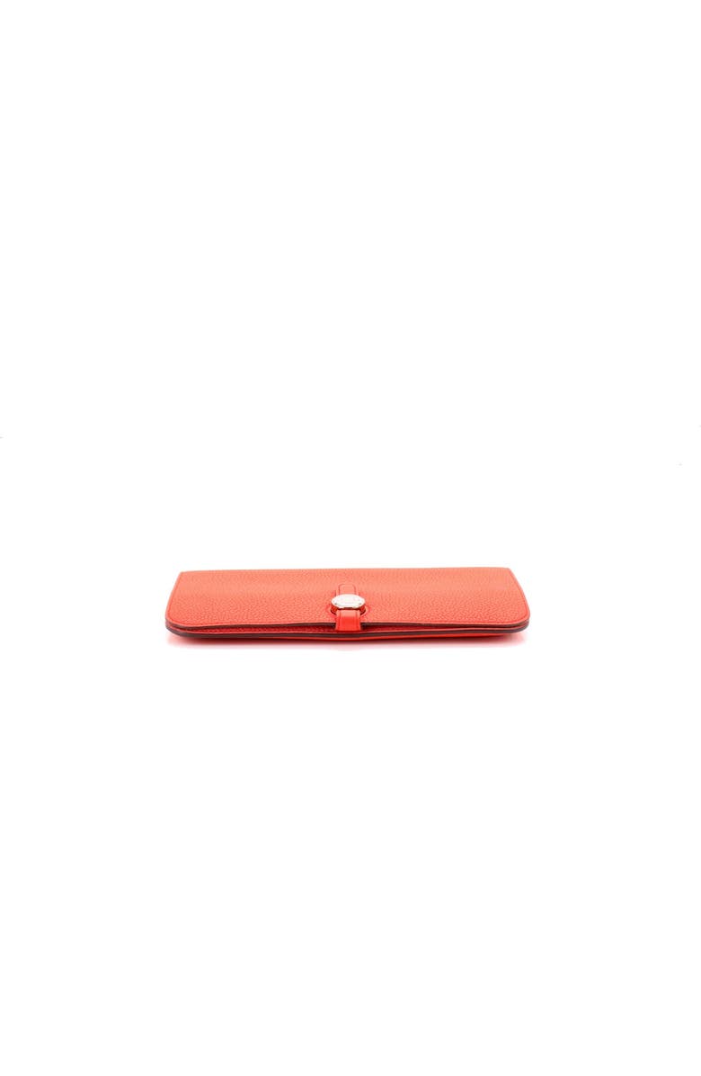 Pre-Owned Hermes Dogon Recto Verso Wallet Leather, Alternate, color, Orange Poppy