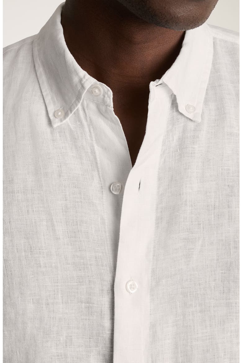 Riviera Linen Short Sleeve Shirt, Alternate, color, WHITE PEARL