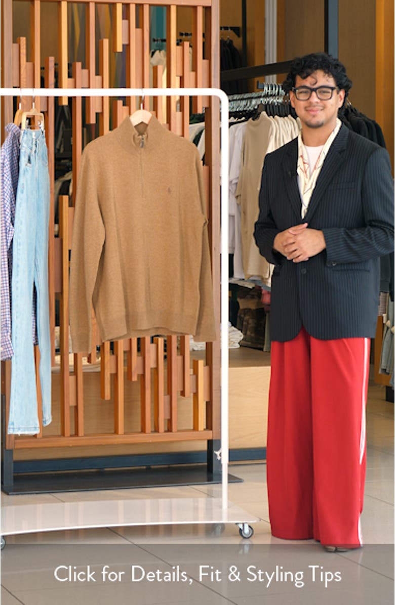 Regular Fit Wool Quarter Zip Sweater, sales video thumbnail