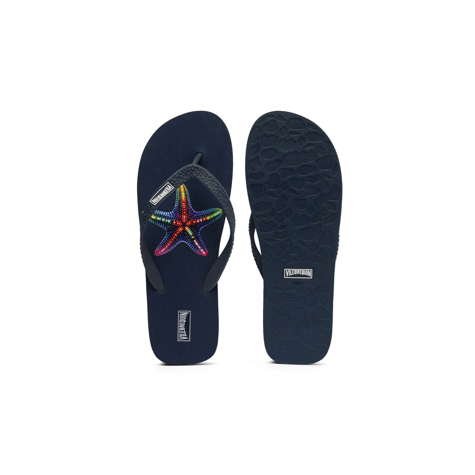 Men's VBQ Line Flip Flops, Main, color, BLEU MARINE