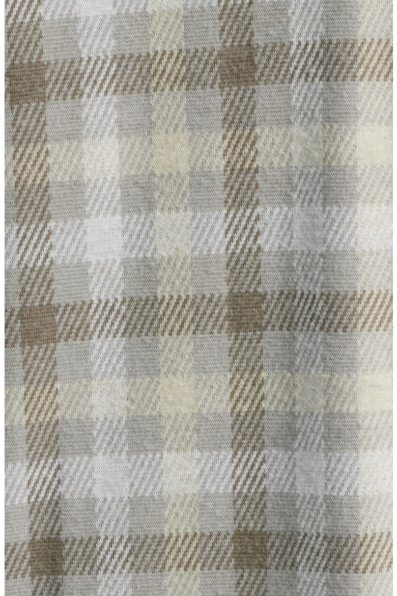 Marcelo Plaid Flannel Knit Button-Up Shirt, Alternate, color, LIGHT GRAY