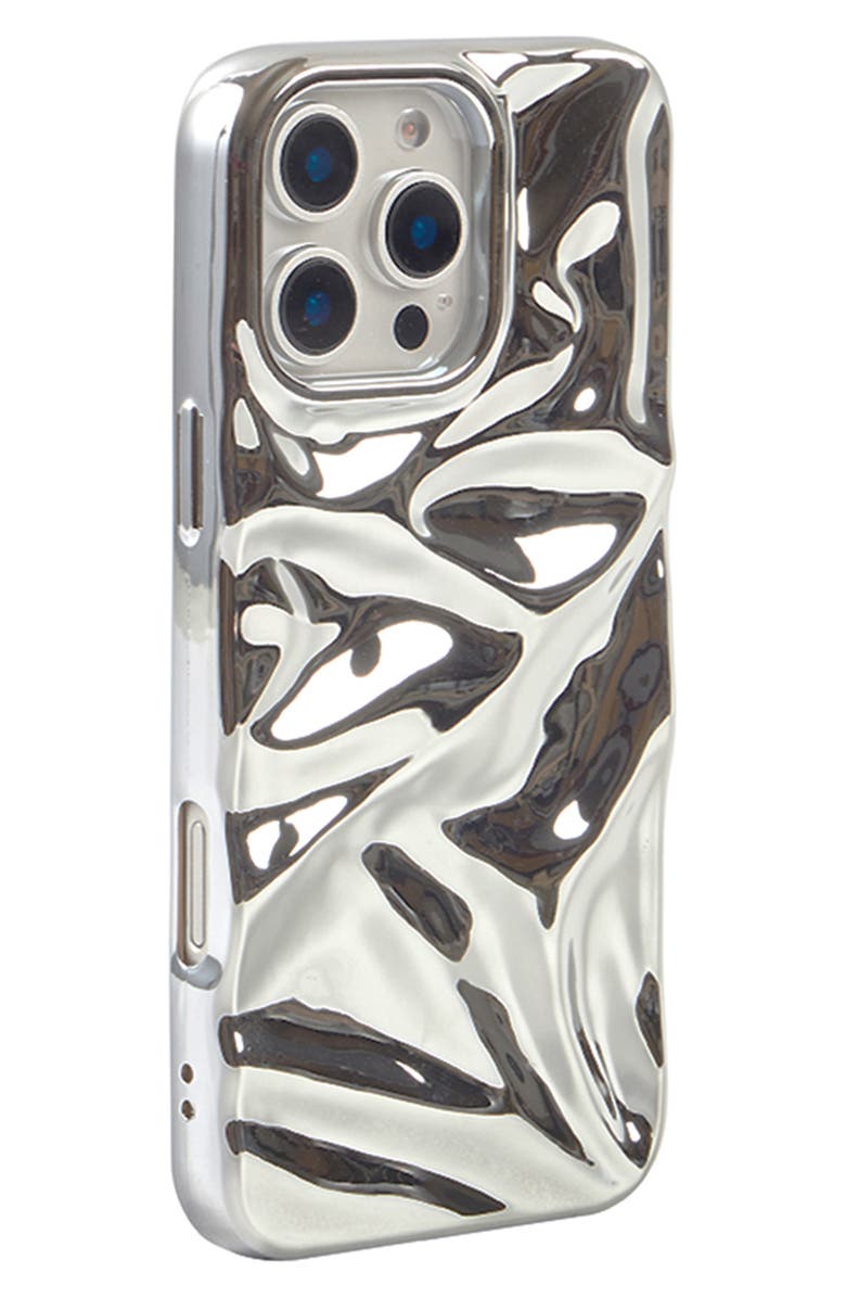 Auramma Silver Crinkle iPhone 16 Pro Case, Alternate, color, Silver