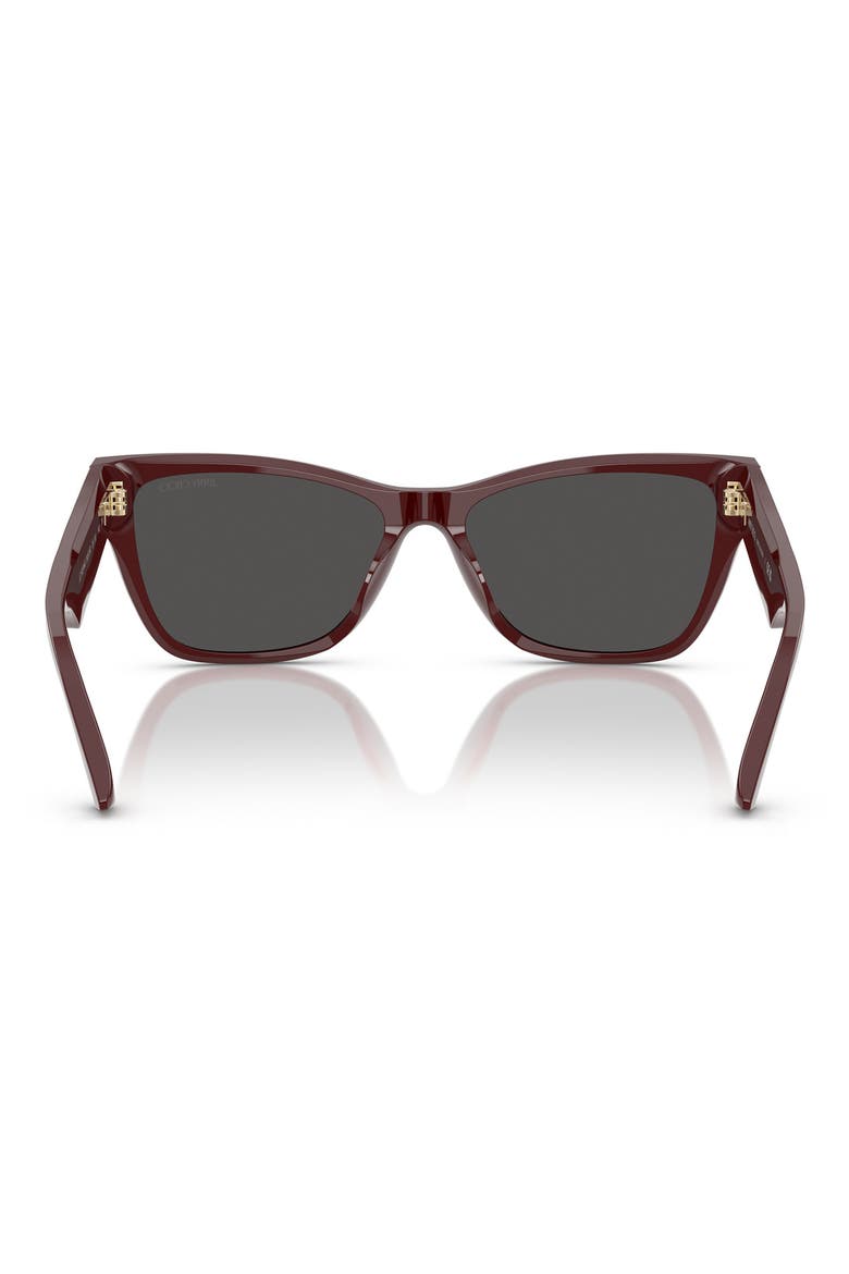 55mm Pillow Sunglasses, Alternate, color, RED