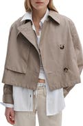 rag & bone Jamie Double Breasted Crop Cotton Trench Coat