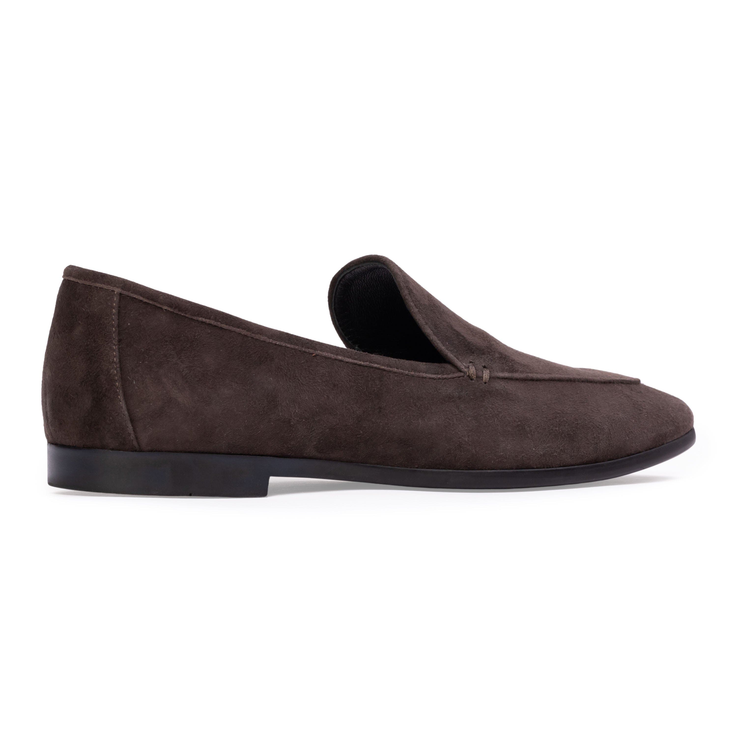 Allie Suede Loafer, Alternate, color, Hot Fudge Suede