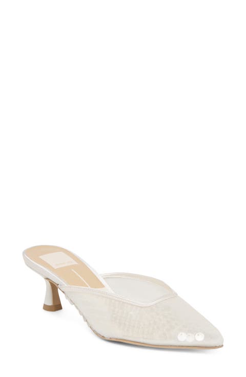 Cleo Shimmer Kitten Heel Mule (Women)