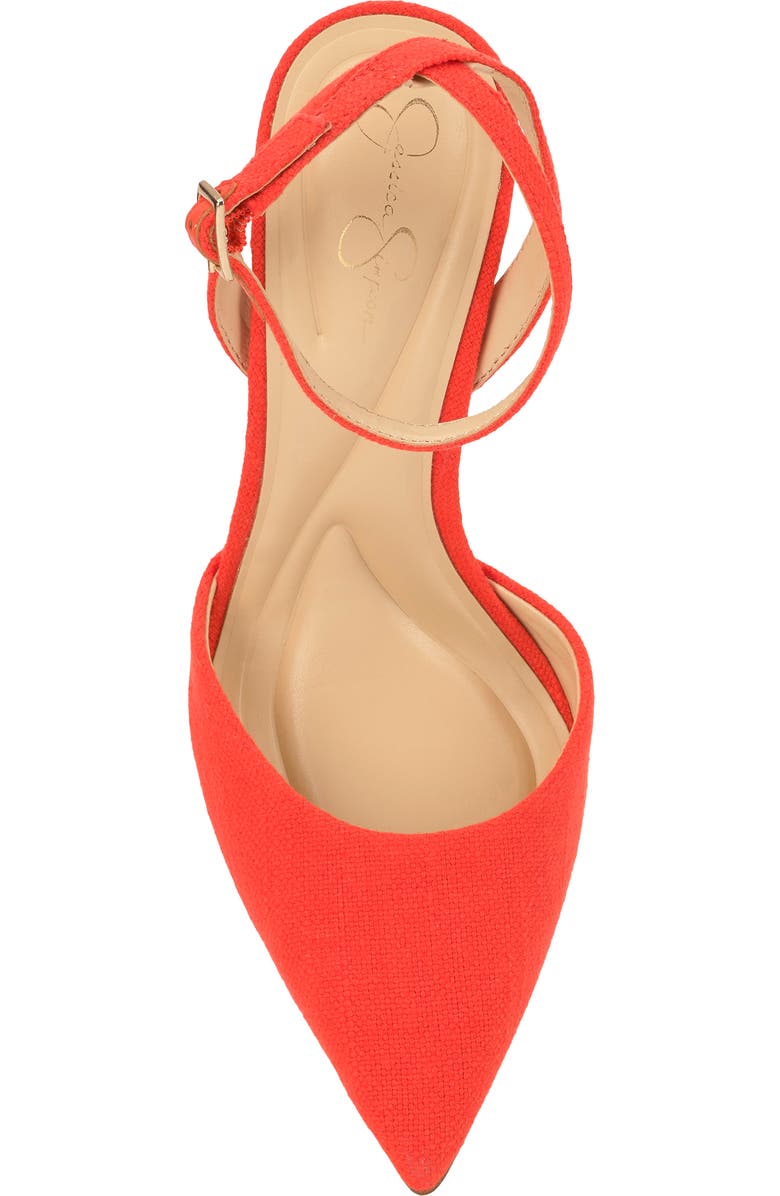 Jessica Simpson Ocanna Ankle Strap Pointed Toe Pump, Alternate, color, Orange 04