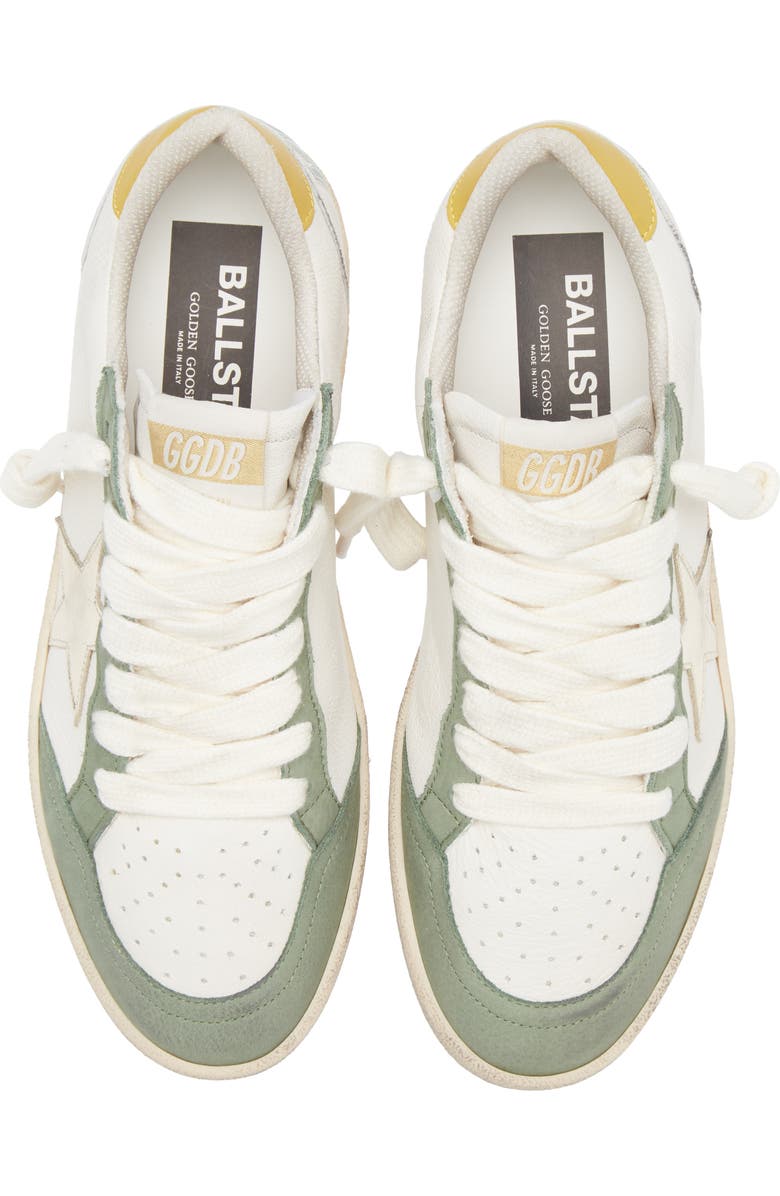 Golden Goose Ball Star Sneaker, Alternate, color, White/Green/ Platinum/ Mustard