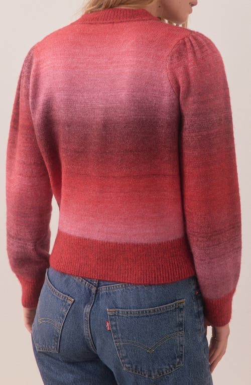 MARINE LAYER MARINE LAYER AYLA OMBRÉ STRIPE PUFF SLEEVE SWEATER 
