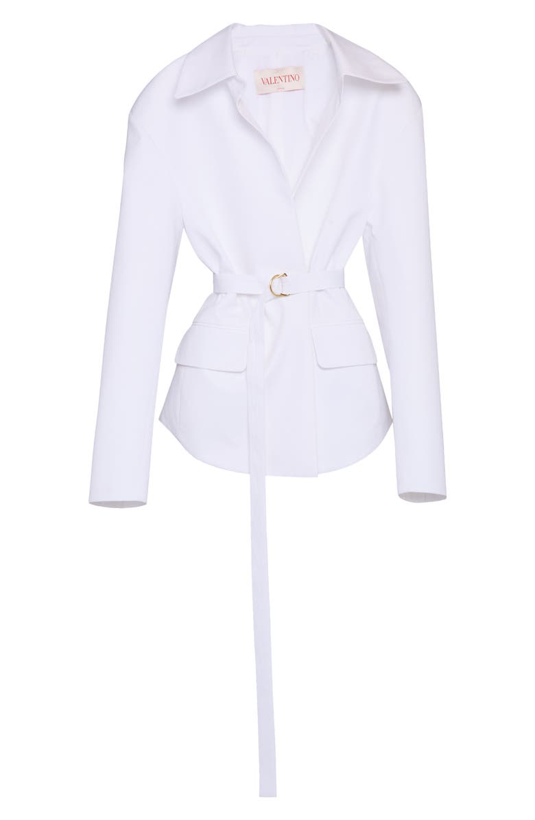 Valentino Garavani Belted Cotton Wrap Jacket, Alternate, color, 