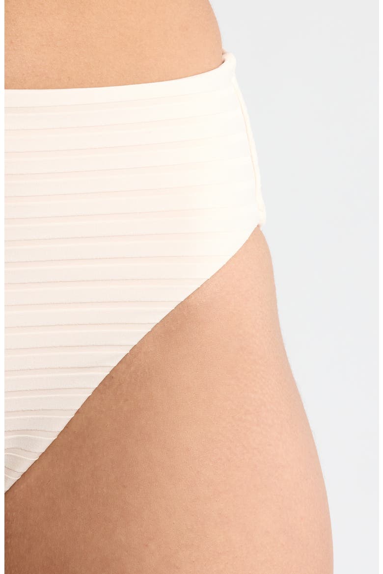 High Waist Bikini Bottoms, Alternate, color, WHITE SAND
