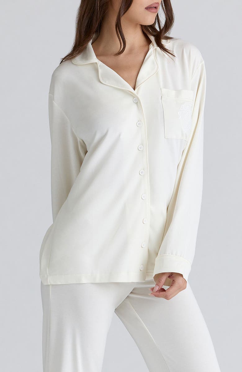 HOUSE OF CB Classic Pajama Top, Alternate, color, 