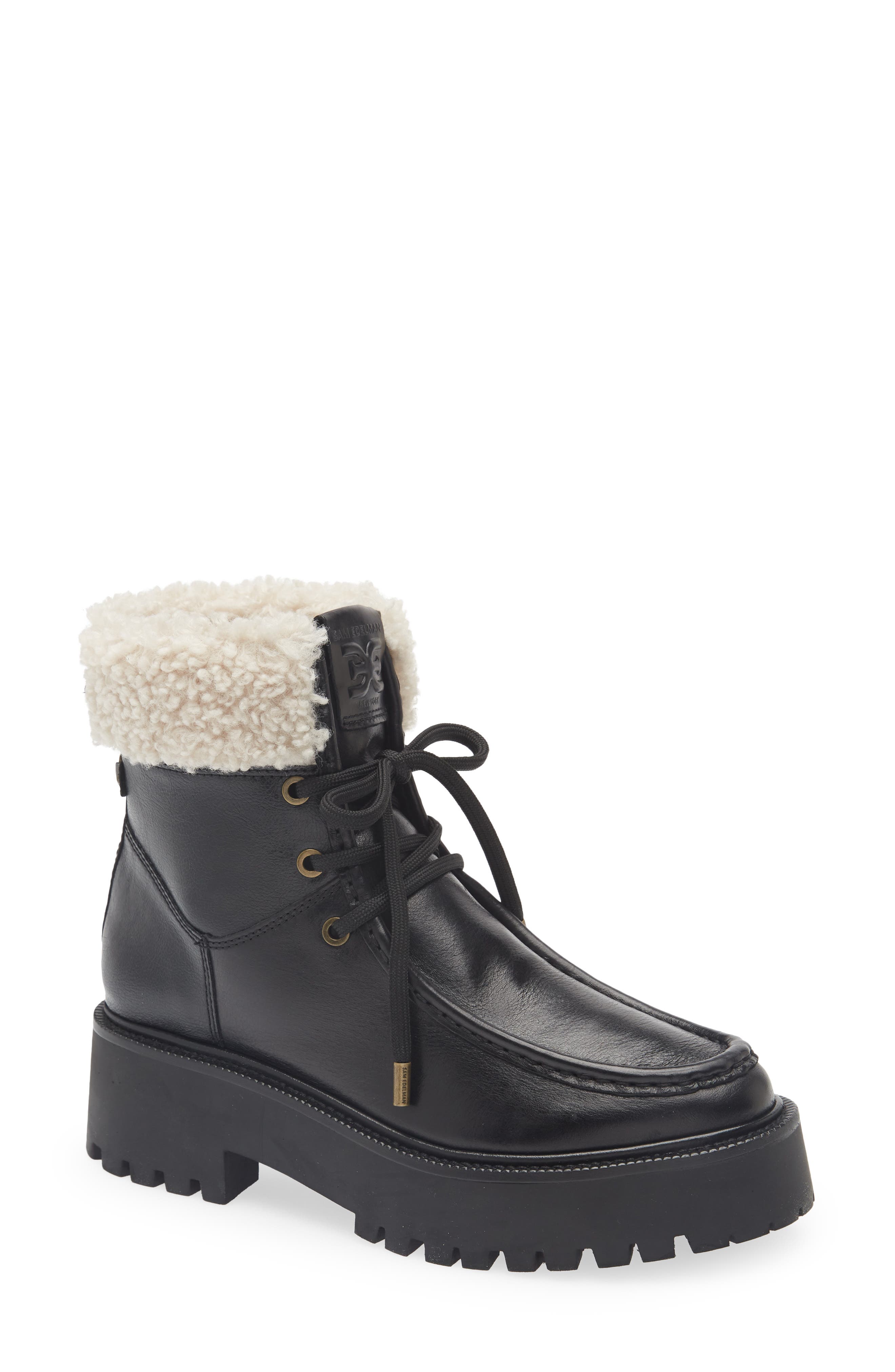 Sam Edelman Elara Faux Shearling Lined Lug Sole Boot