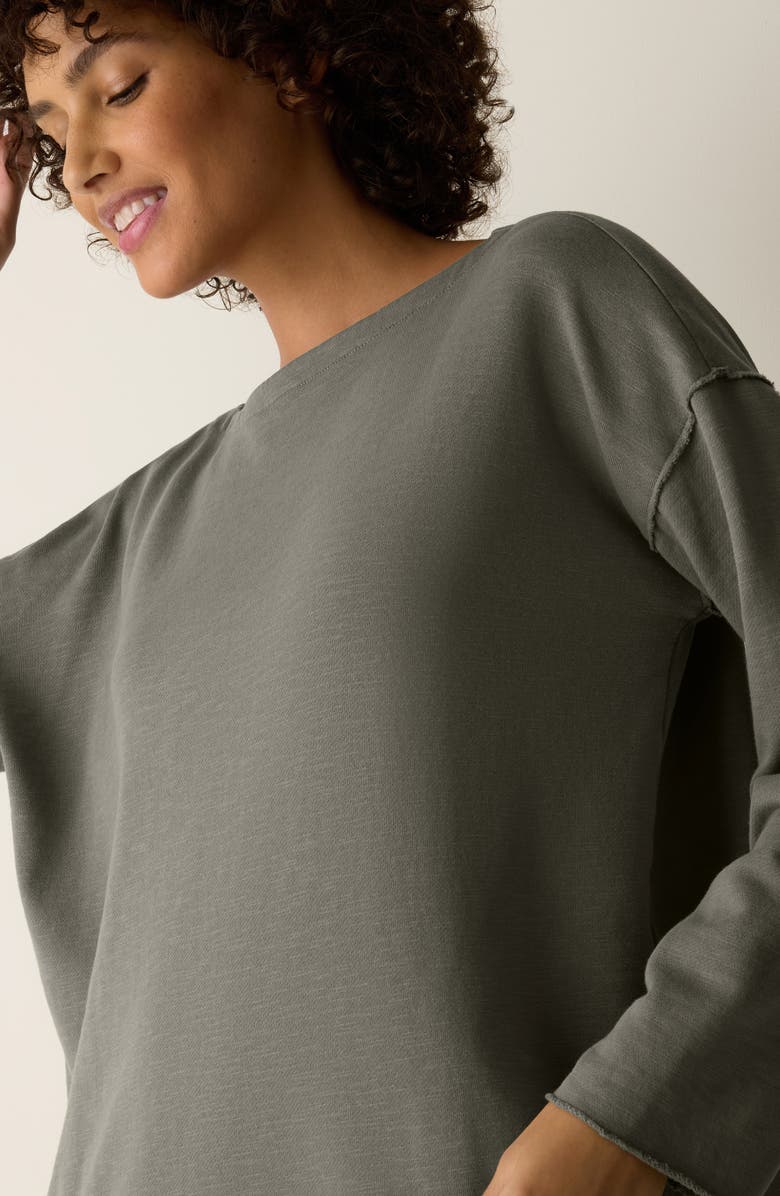 Eileen Fisher Bateau Neck Boxy Top, Alternate, color, Bay Leaf