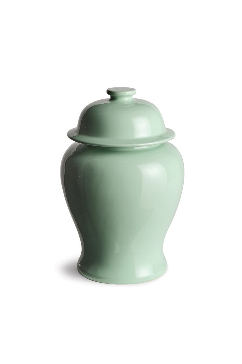 Koa Wide Lidded Ginger Jar, Main, color, Green
