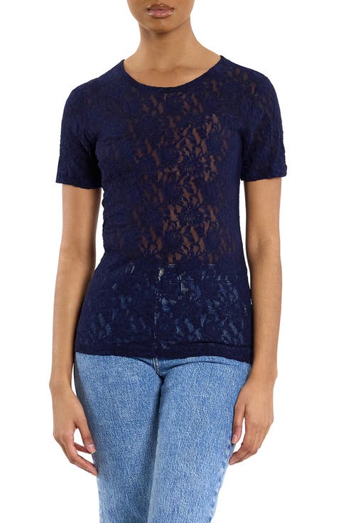 Signature Lace Long Sleeve Top