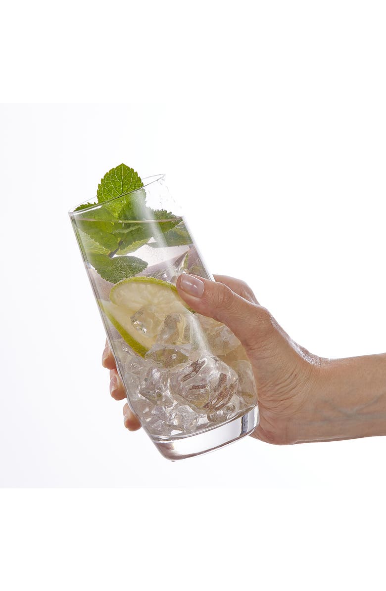 JoyJolt Gwen Crystal Highball Drinking Glass - Set of 4, Alternate, color, 