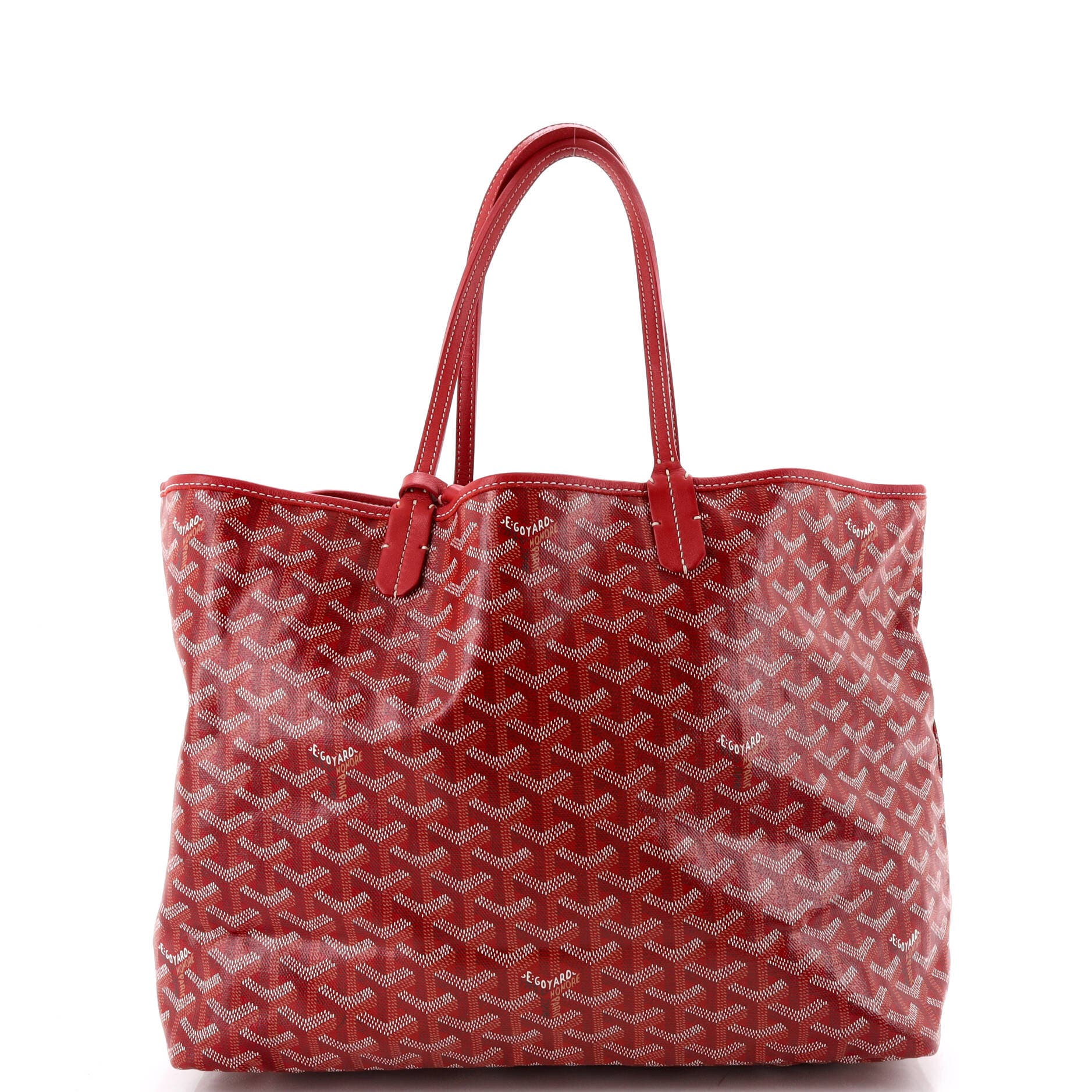 Pre-Owned Goyard Saint Louis Tote Coated Canvas PM, Alternate, color, Red